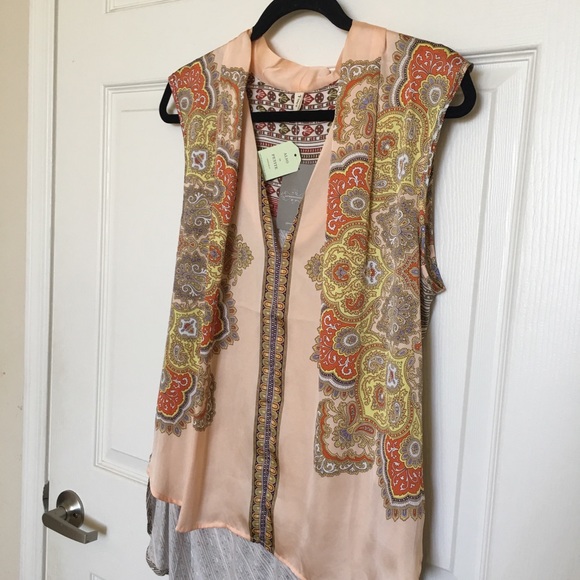 Tiny Anthropologie sleeveless paisley print top - Picture 3 of 6